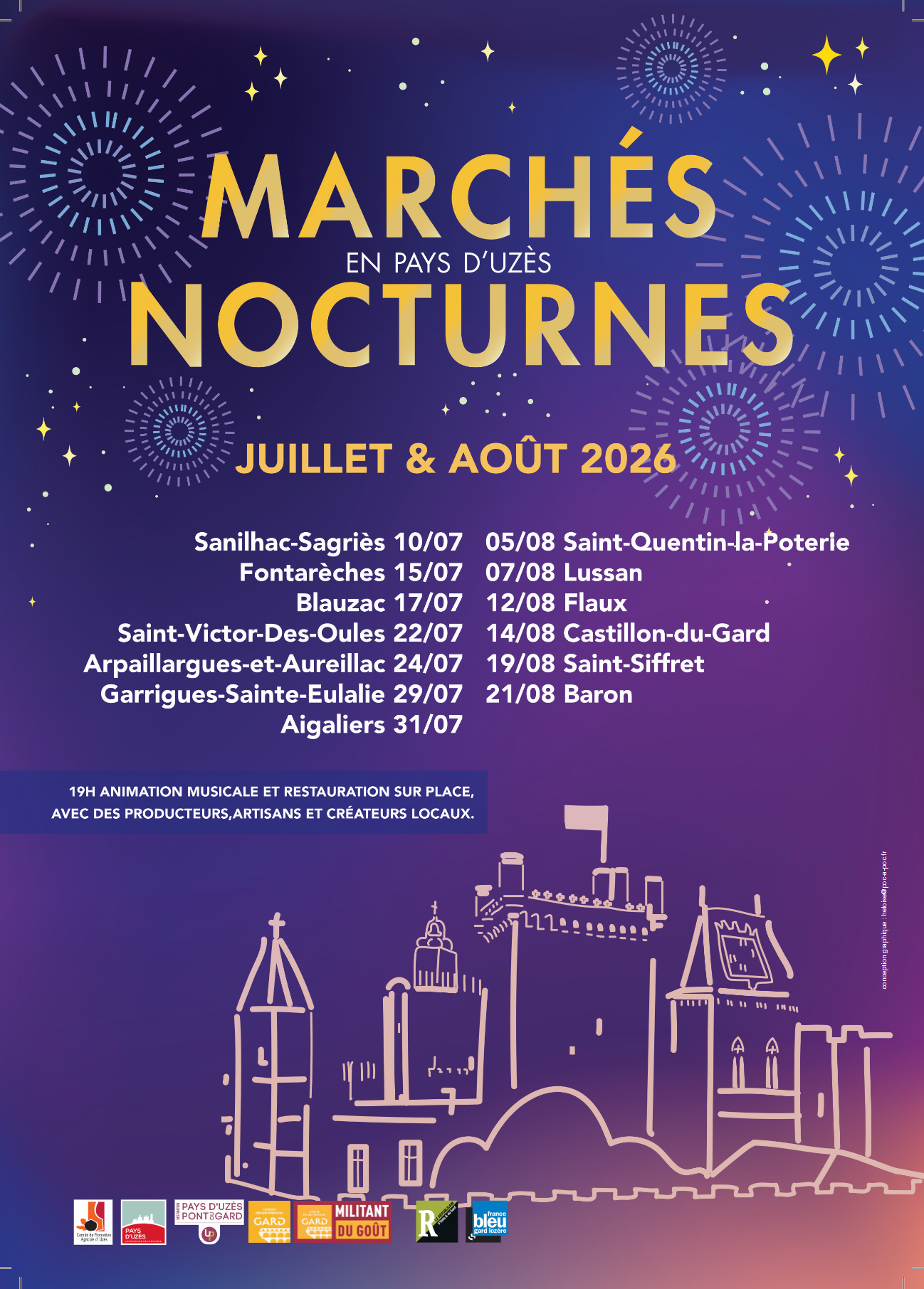 affiche marche nocturne