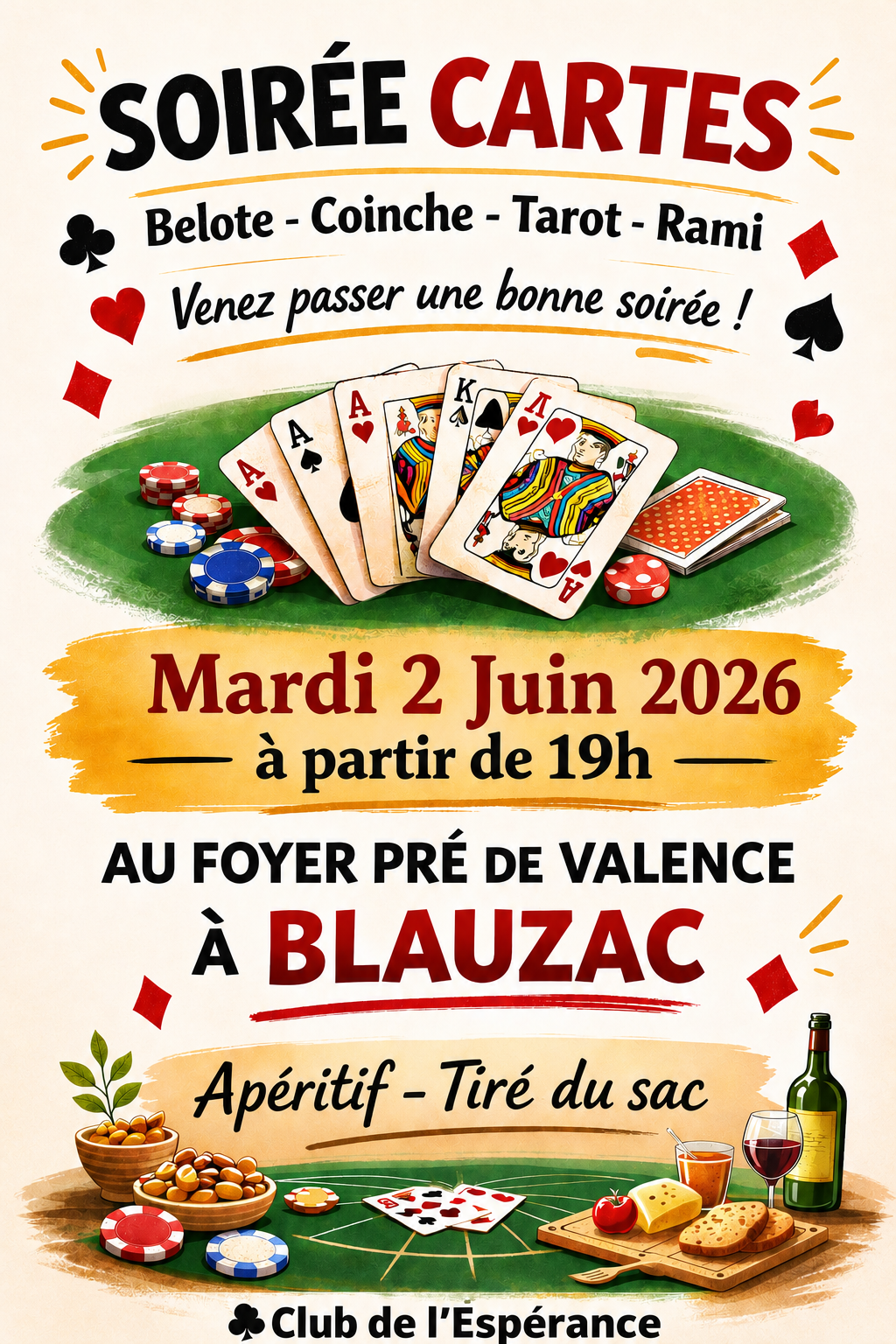 Soirée cartes 2 juin 2026